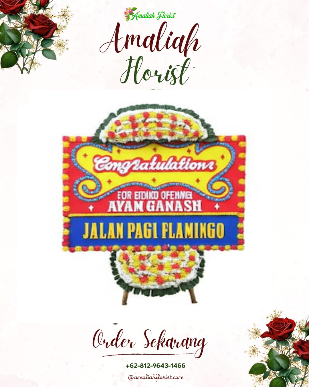 Sewa Papan Bunga Dau